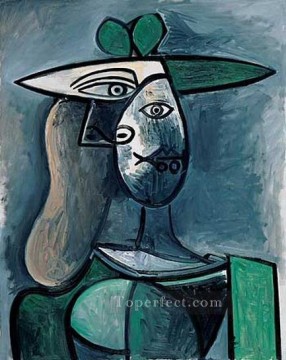 パブロ・ピカソ Painting - 帽子をかぶった女性3 1961年キュビスト パブロ・ピカソ